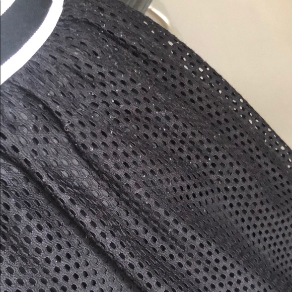 TOPSHOP Football Mesh Midi Skirt Black 6 - Picture 8 of 8